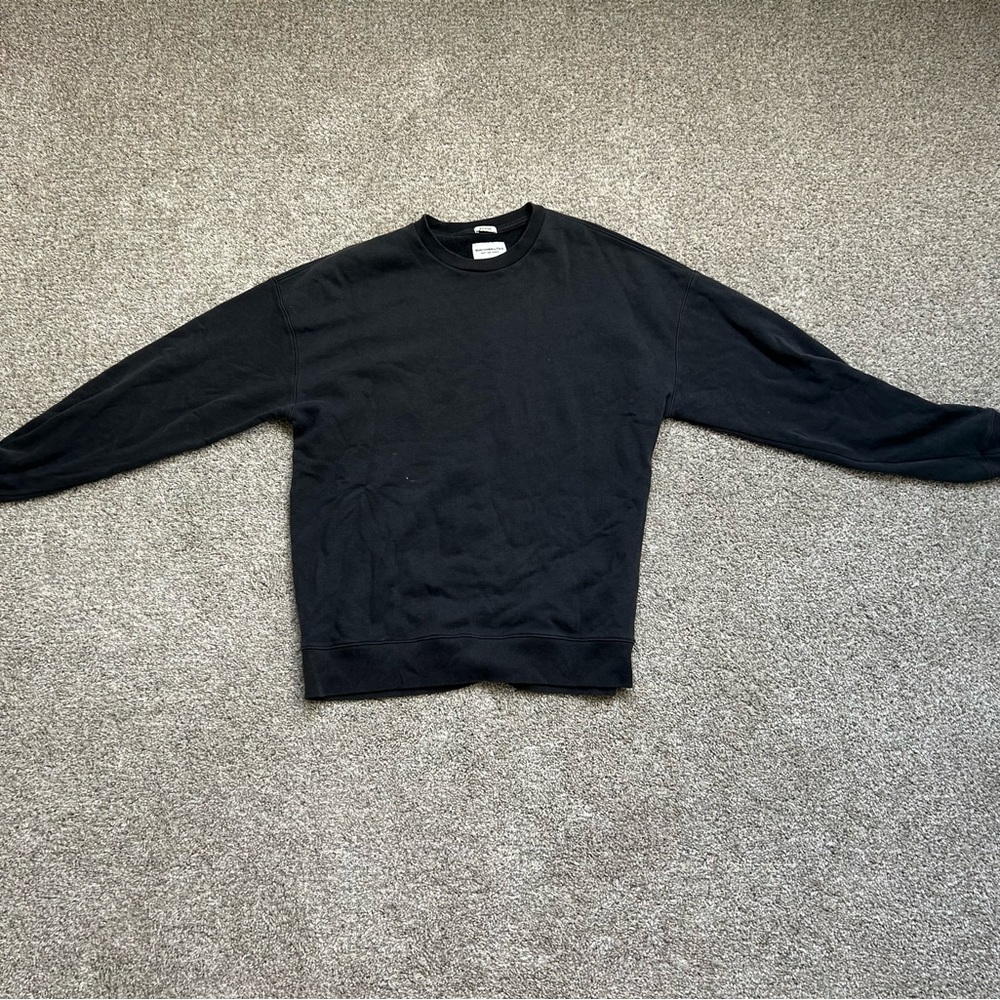 Dark Grey Abercrombie & Fitch Fleece Crewneck